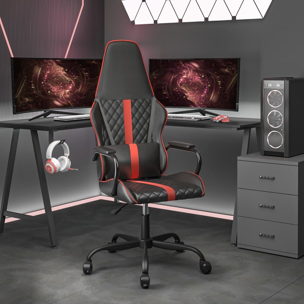 Gaming-Stuhl Schwarz und Tarnfarben Kunstleder