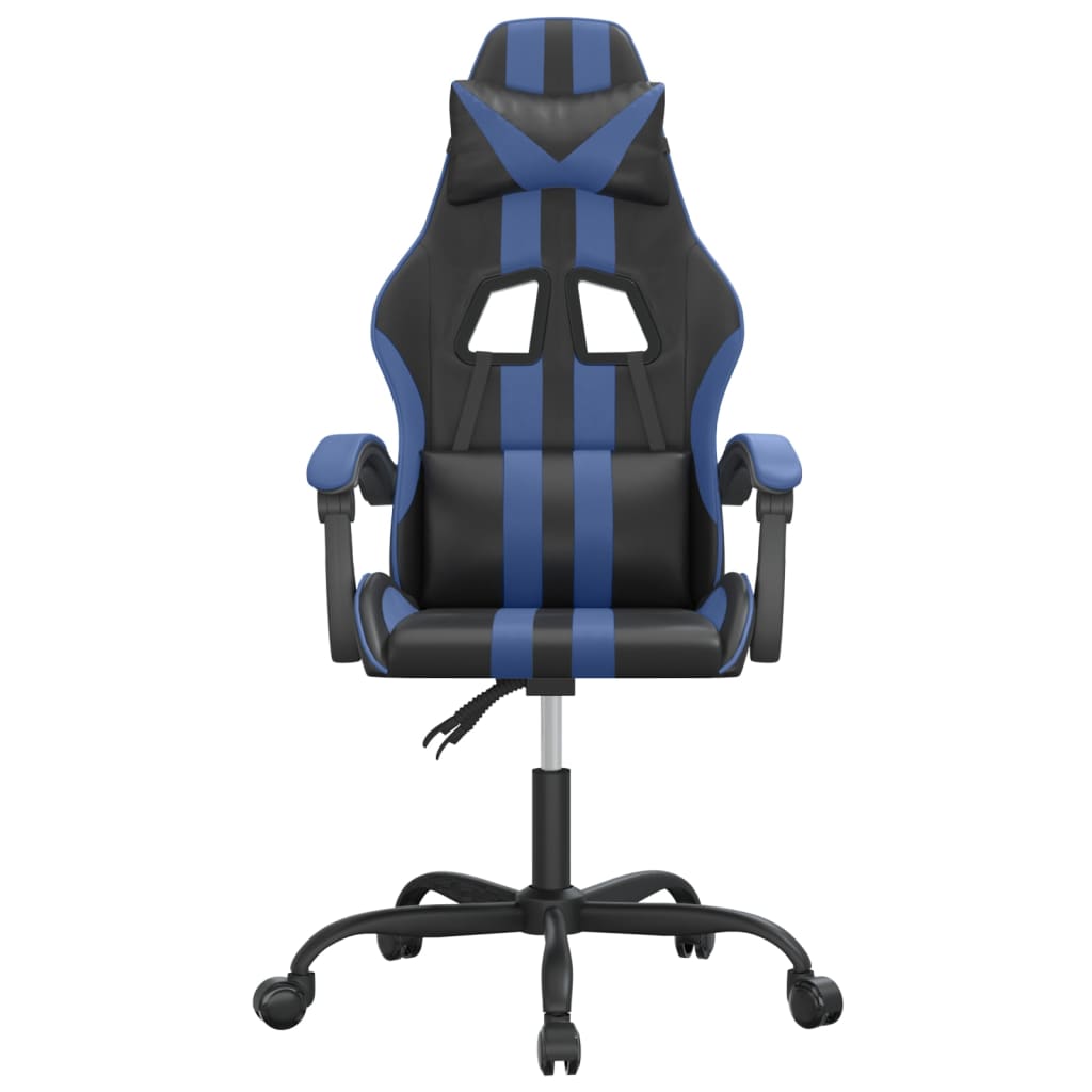 vidaXL Gaming-Stuhl Schwarz und Blau Kunstleder