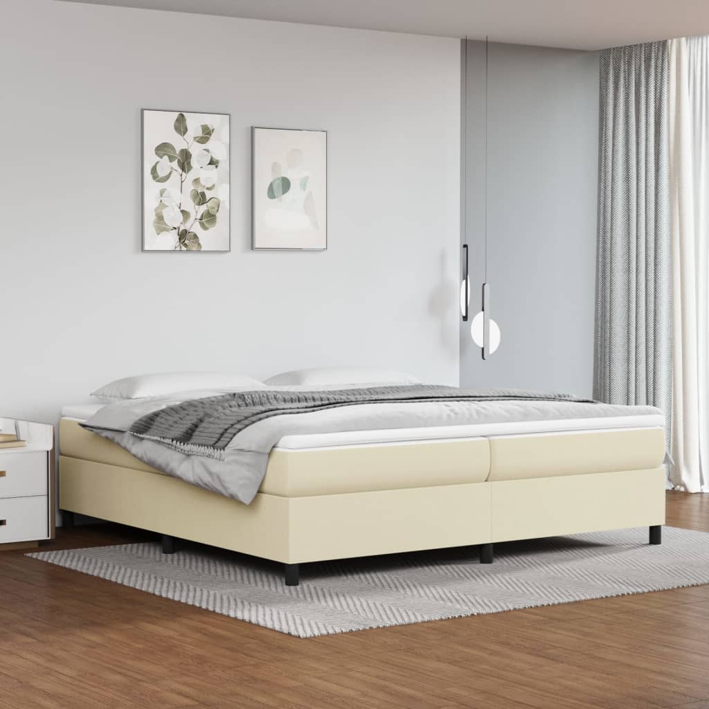 vidaXL Boxspringbett mit Matratze Schwarz 80x200 cm Kunstleder