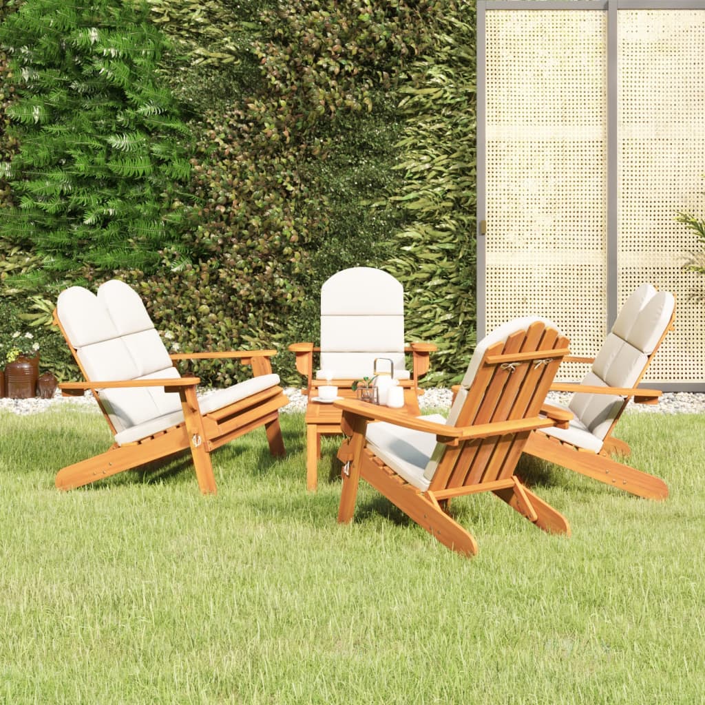 4-tlg. Garten-Lounge-Set Adirondack Massivholz Akazie