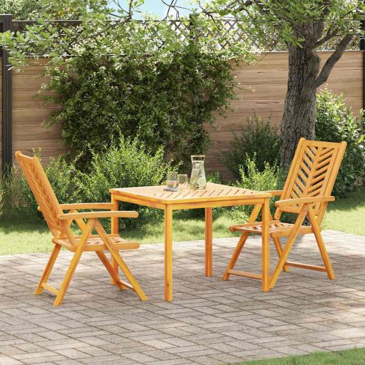 vidaXL Garten Essgruppe 3 pcs Braun Massivholz Akazie