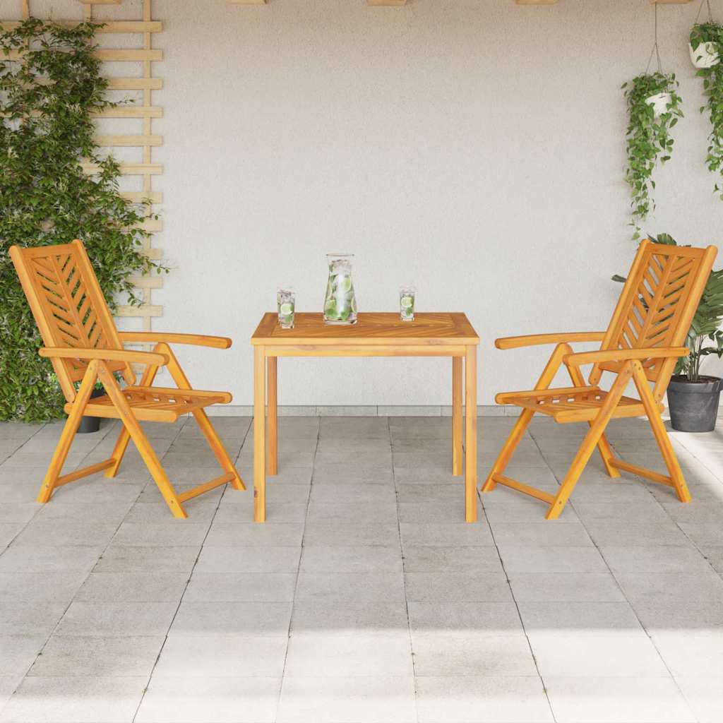 vidaXL Garten Essgruppe 3 pcs Braun Massivholz Akazie
