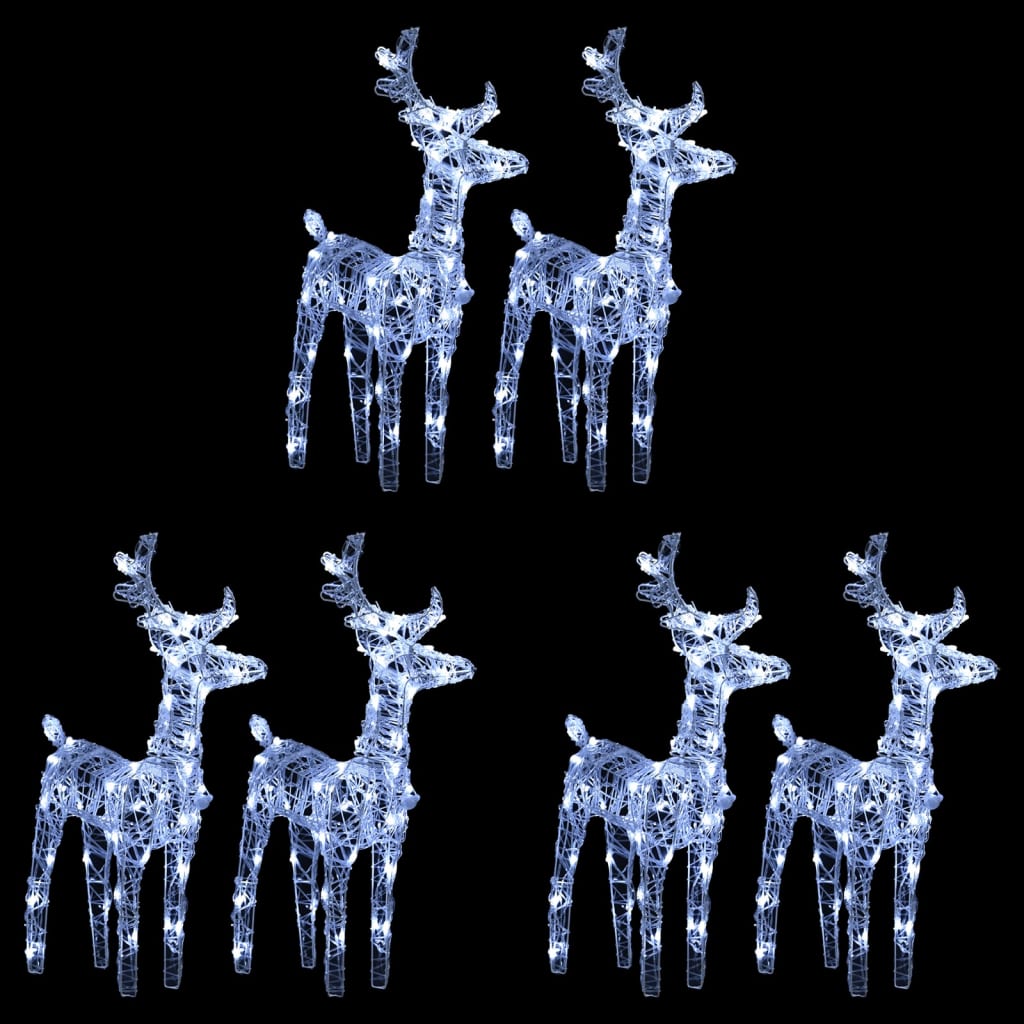 LED-Rentiere 4 Stk. Warmweiß 160 LEDs Acryl