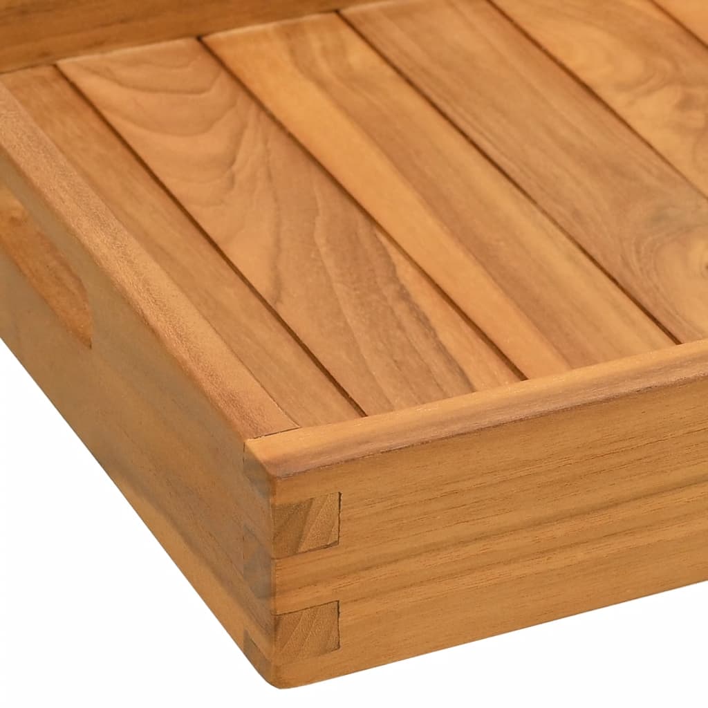 vidaXL Serviertablett 60x35 cm Massivholz Teak