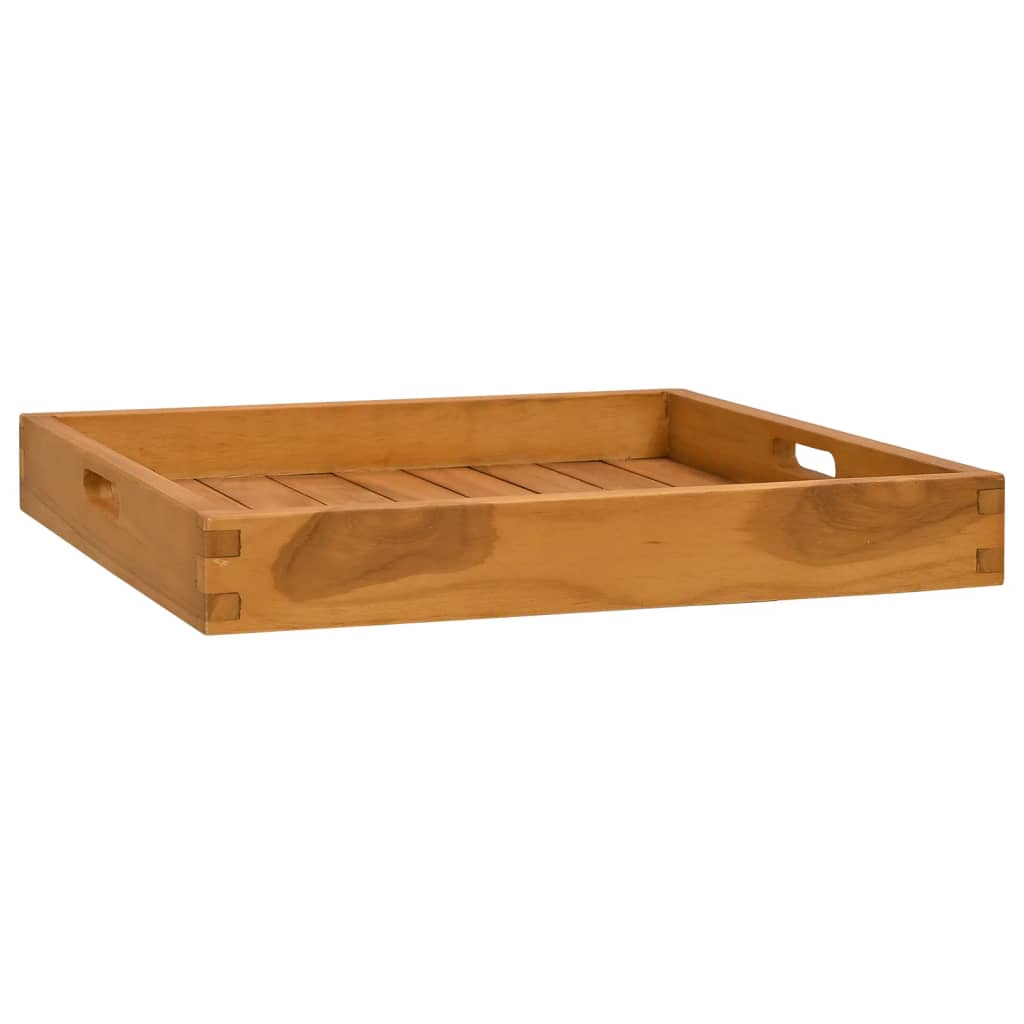 vidaXL Serviertablett 60x35 cm Massivholz Teak