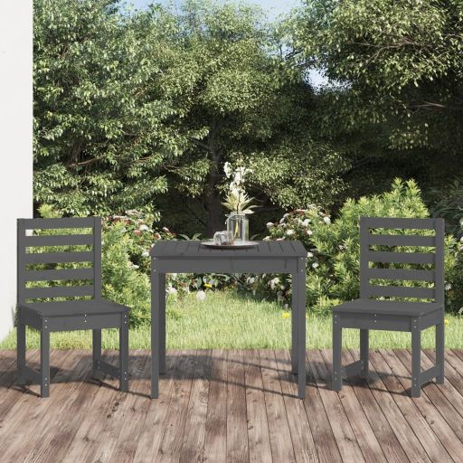 3-tlg. Garten-Bistro-Set Massivholz Kiefer