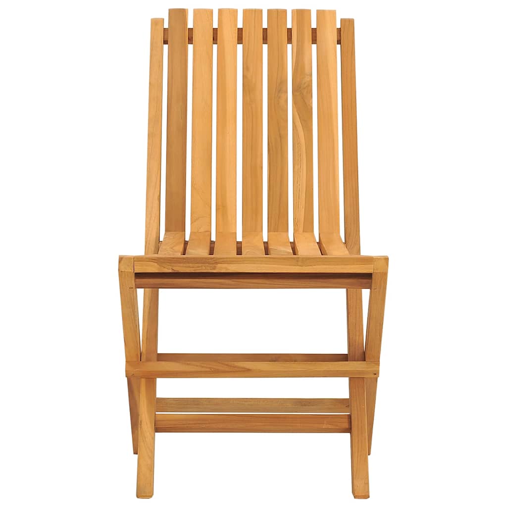 vidaXL Gartenstühle 4 Stk. Klappbar 47x47x89 cm Massivholz Teak