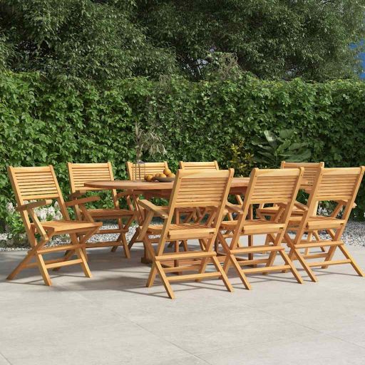 vidaXL Gartenstühle 4 Stk. Klappbar 47x62x90 cm Massivholz Teak