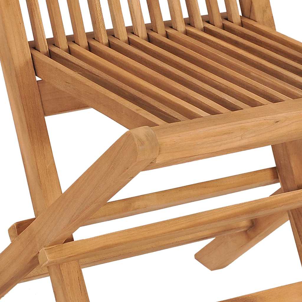 vidaXL Garten Essgruppe 7 pcs Braun Massivholz Teak