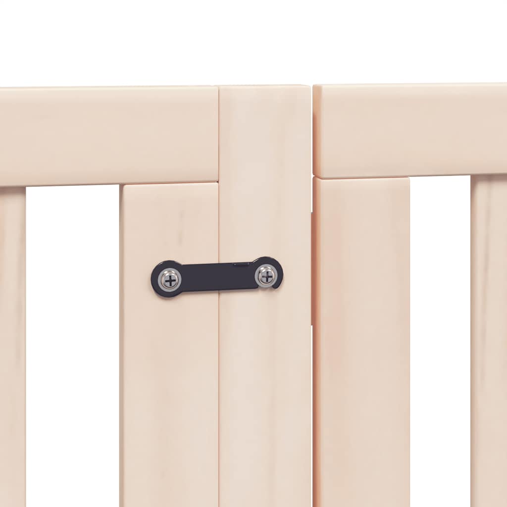 vidaXL 9-tlg. Hundetor mit Tür Faltbar 450 cm Pappelholz