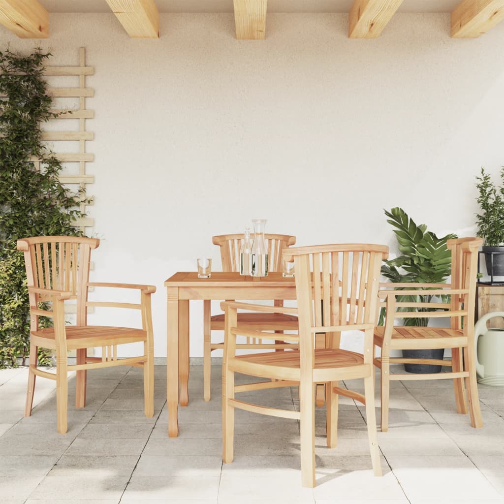 3-tlg. Garten-Essgruppe Massivholz Teak