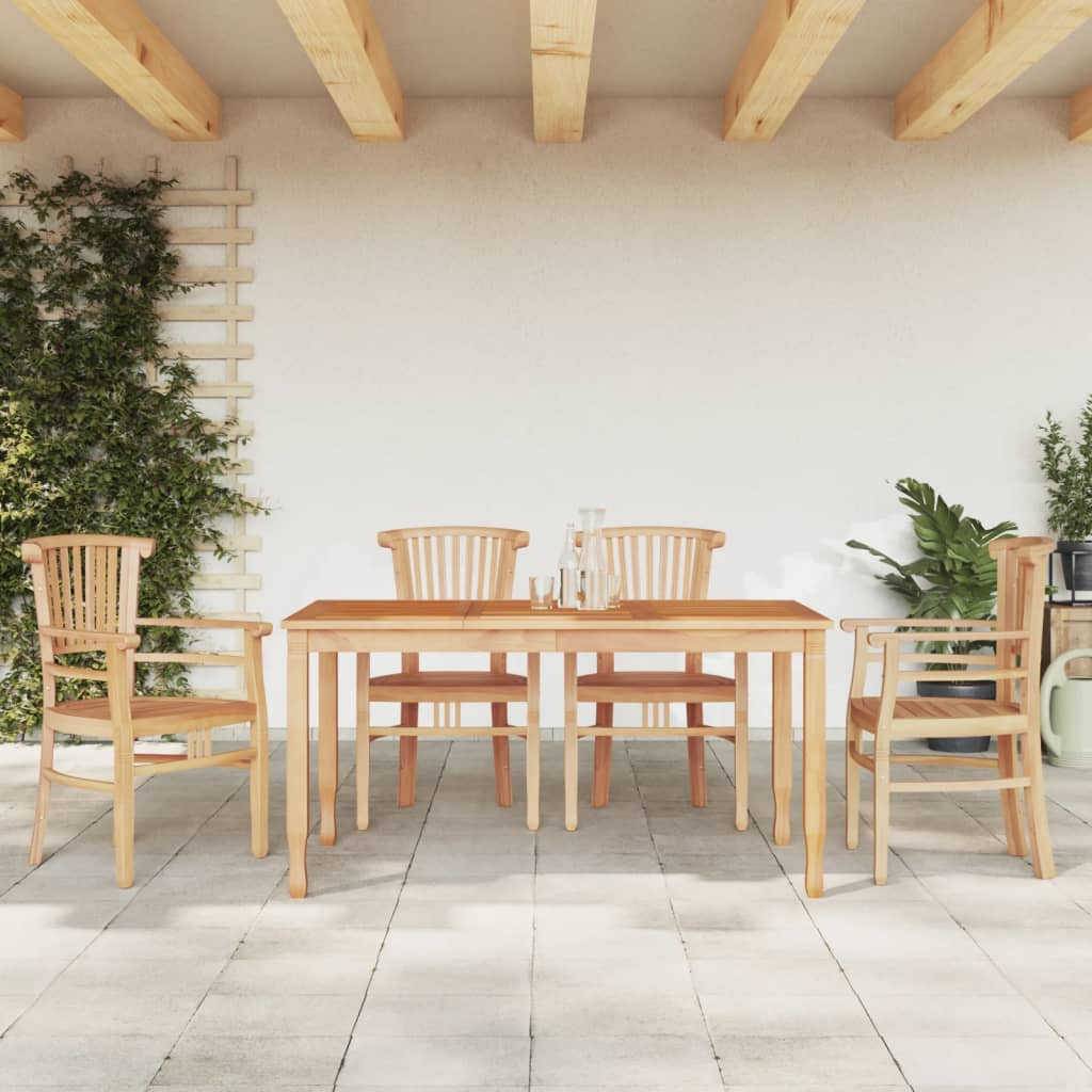 3-tlg. Garten-Essgruppe Massivholz Teak
