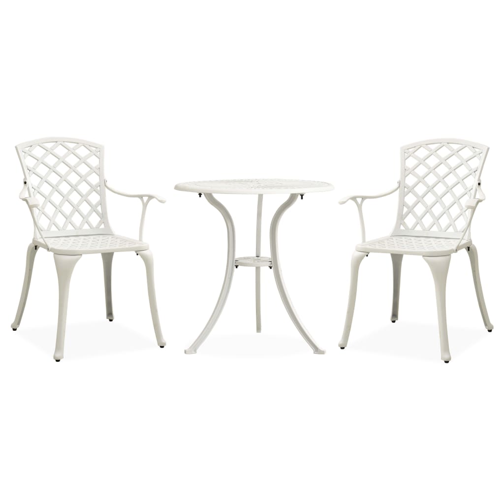3-tlg. Bistro-Set Aluminiumguss Bronzen