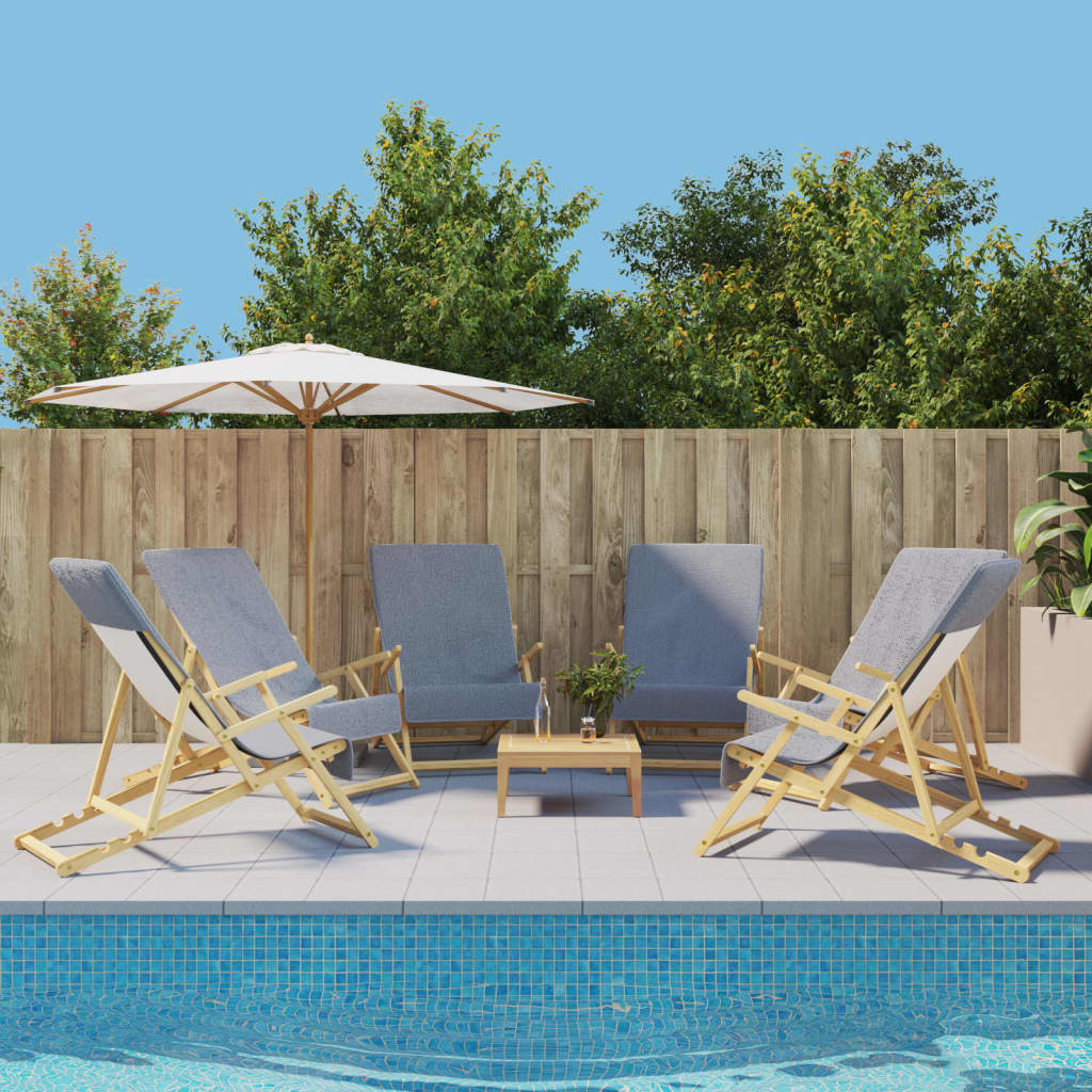 Strandtücher 4 Stk. Weiß 60x135 cm Stoff 400 GSM
