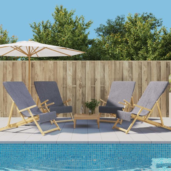 vidaXL Strandtücher 4 Stk. Weiß 60x135 cm Stoff 400 GSM