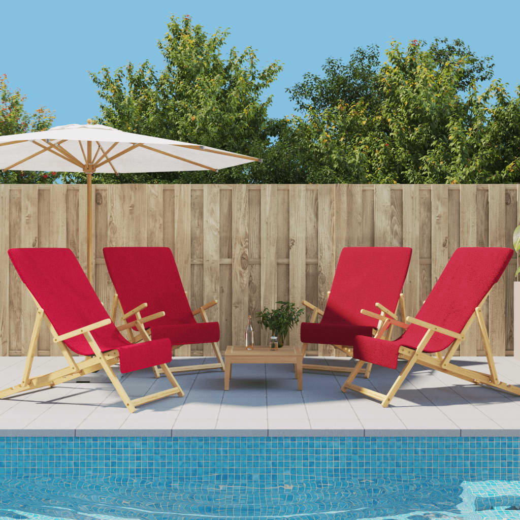 Strandtücher 4 Stk. Weiß 60x135 cm Stoff 400 GSM