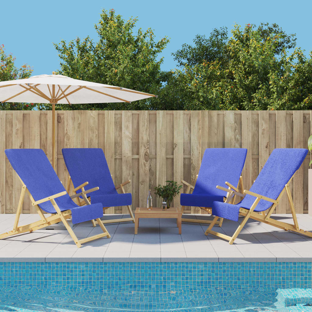 Strandtücher 4 Stk. Weiß 60x135 cm Stoff 400 GSM