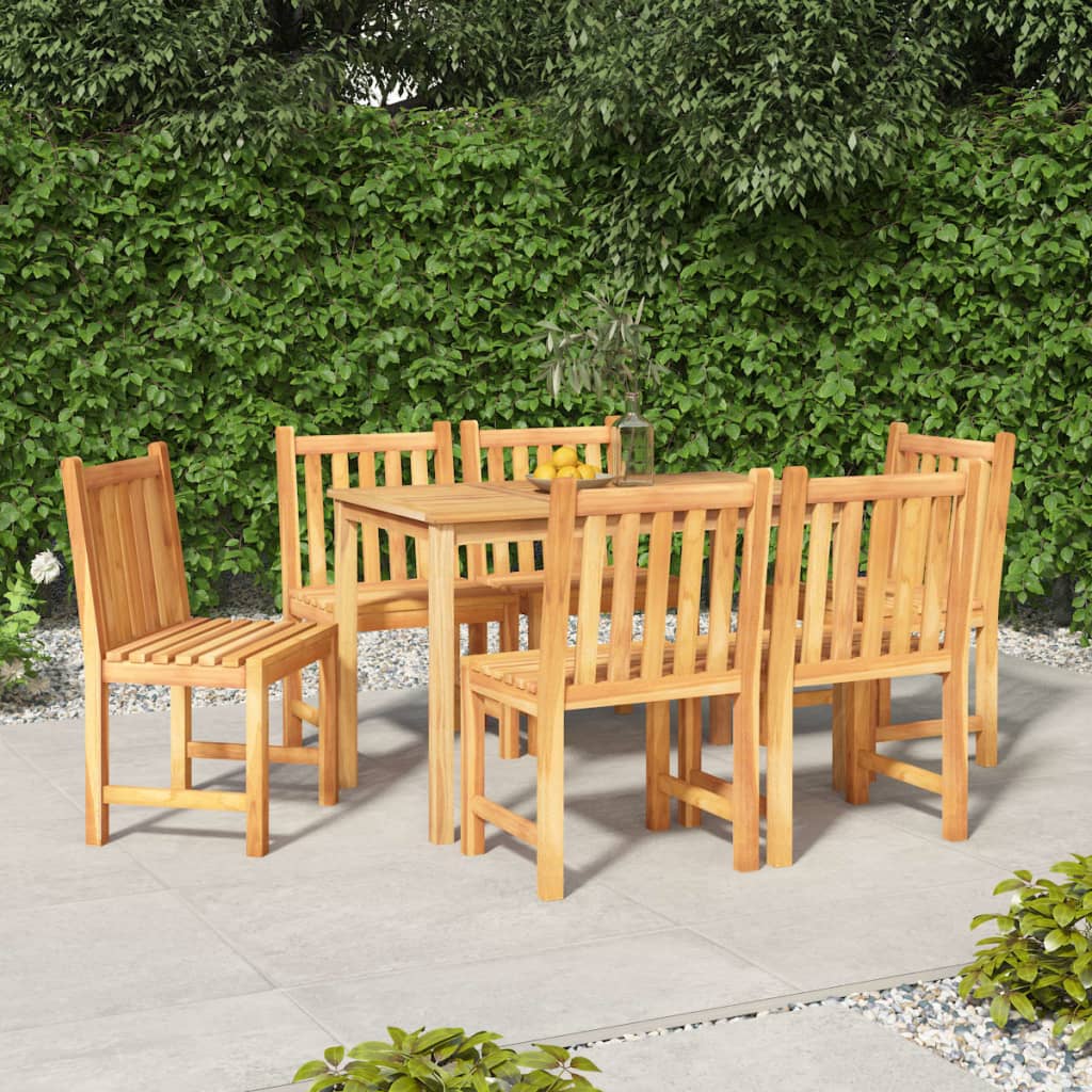5-tlg. Garten-Essgruppe Massivholz Teak