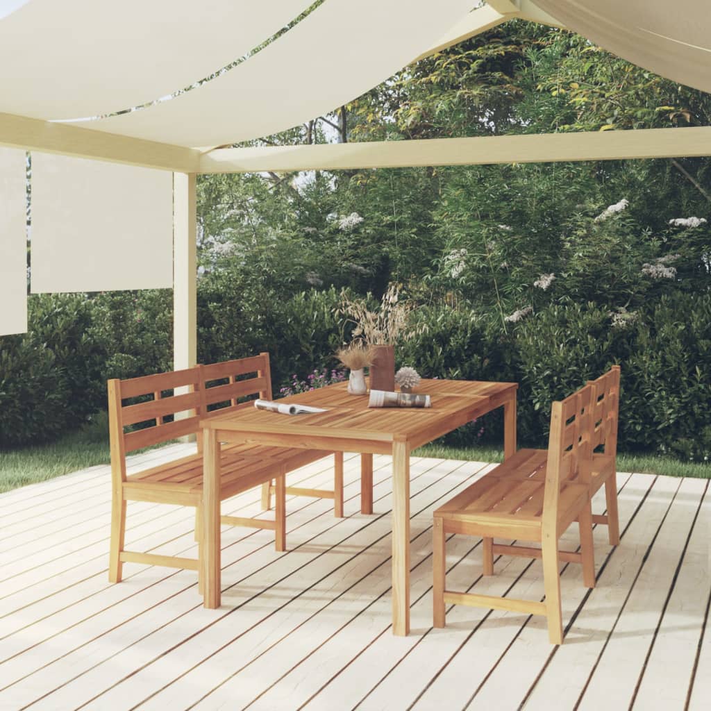 5-tlg. Garten-Essgruppe Massivholz Teak