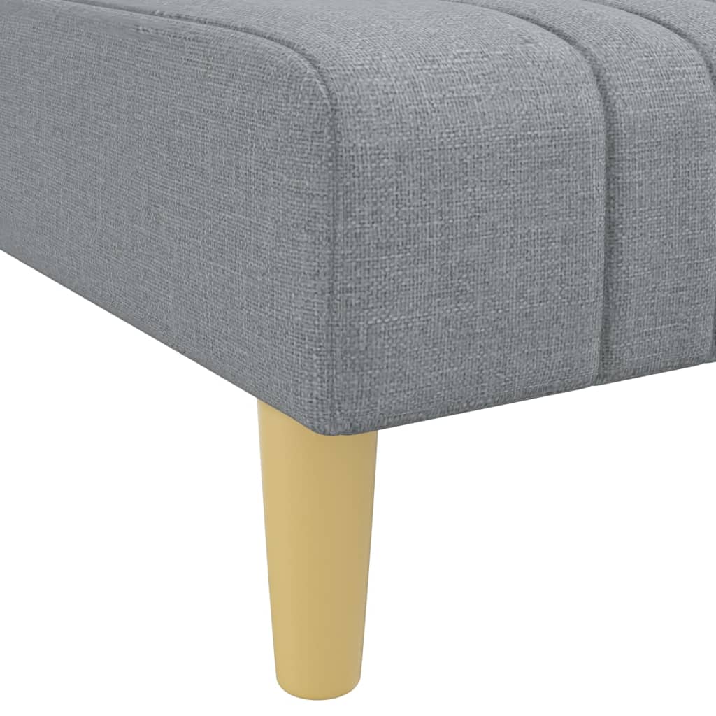 vidaXL Schlafsofa in L-Form Hellgrau 255x140x70 cm Stoff