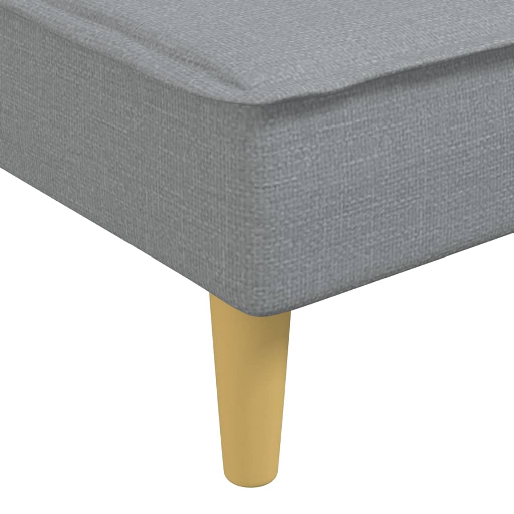 vidaXL Schlafsofa in L-Form Hellgrau 255x140x70 cm Stoff