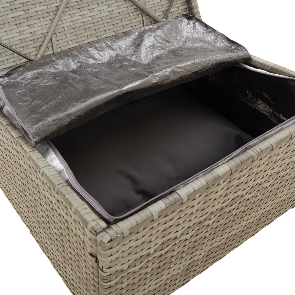 Garten-Mittelsofas 4 Stk. Grau 57x57x56 cm Poly Rattan
