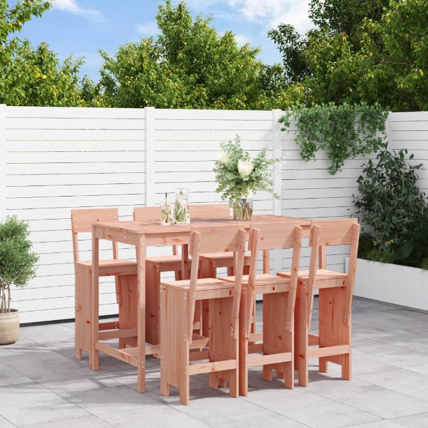 7-tlg. Gartenbar-Set Massivholz Kiefer