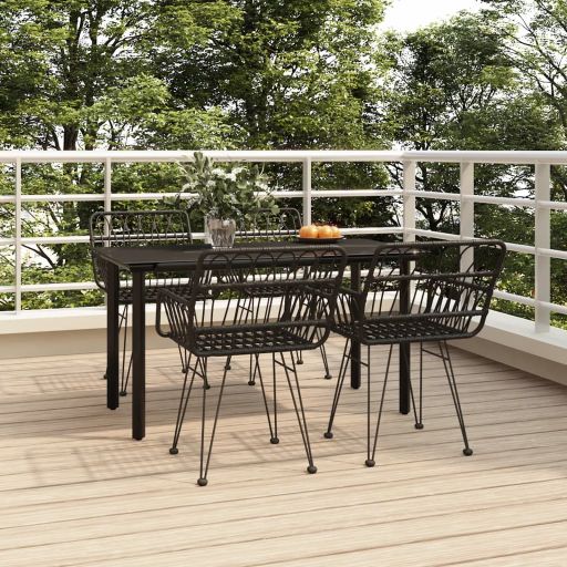 3-tlg. Garten-Essgruppe Poly Rattan