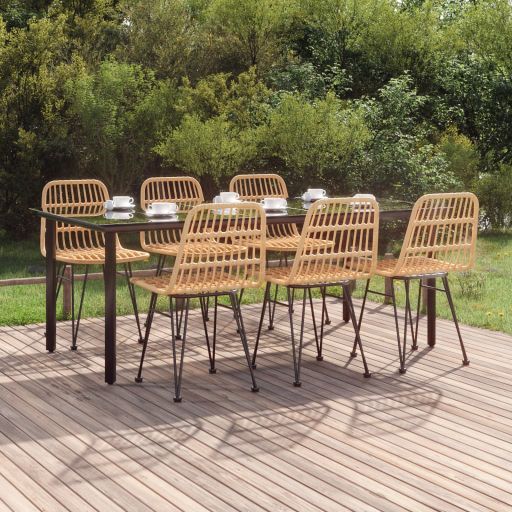 3-tlg. Garten-Essgruppe Poly Rattan
