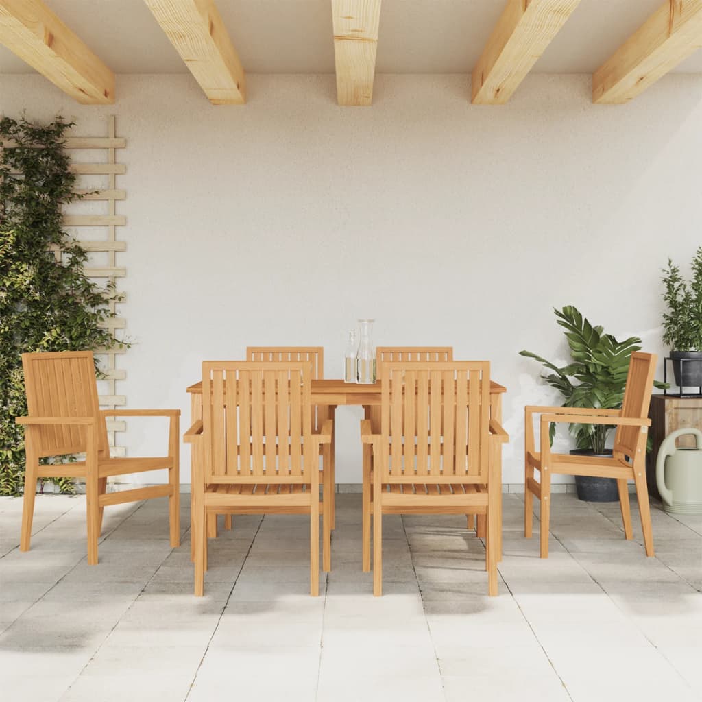 3-tlg. Garten-Essgruppe Massivholz Teak