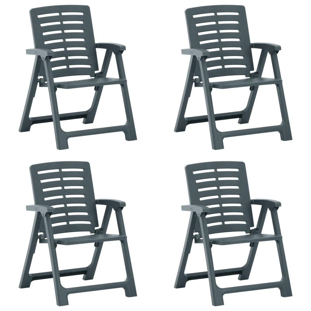 Gartenstühle 2 Stk. Kunststoff Weiß