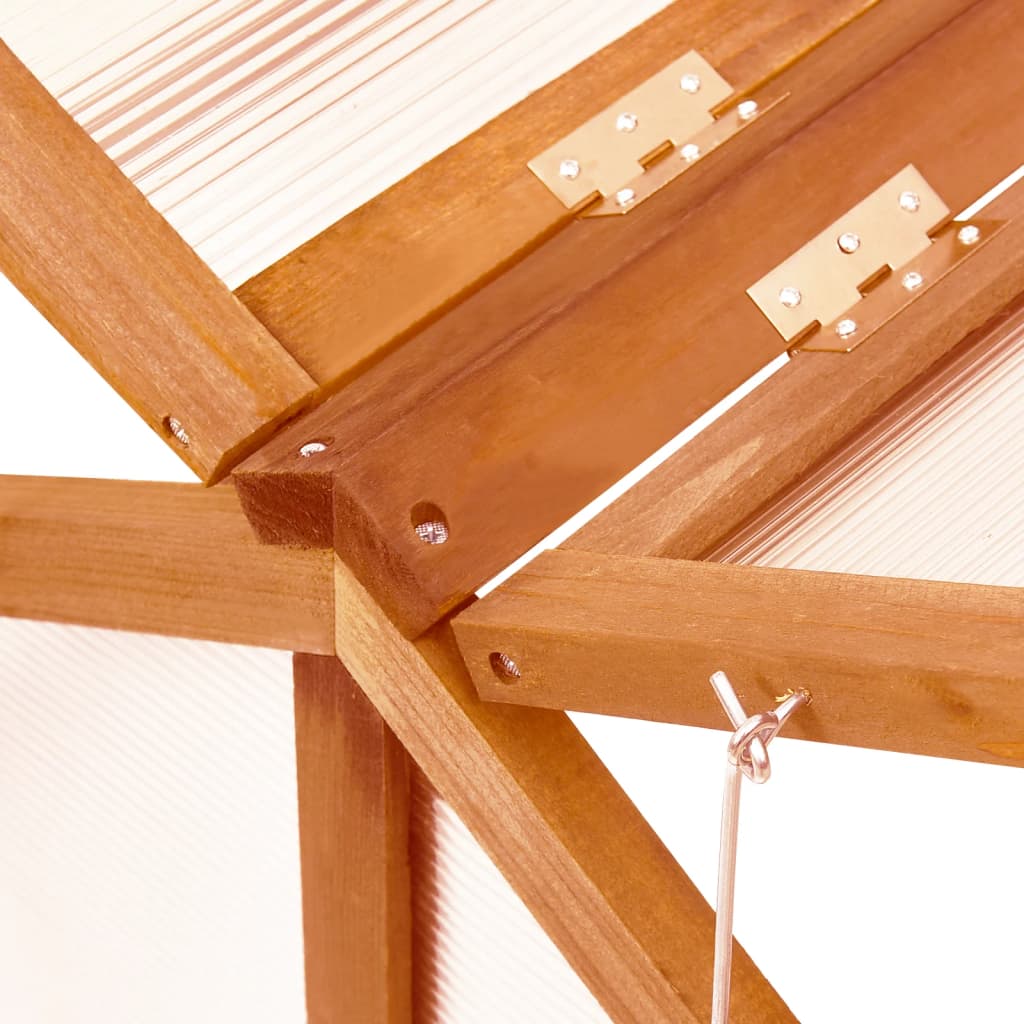 vidaXL Gewächshaus Braun 114x80x50 cm Tannenholz