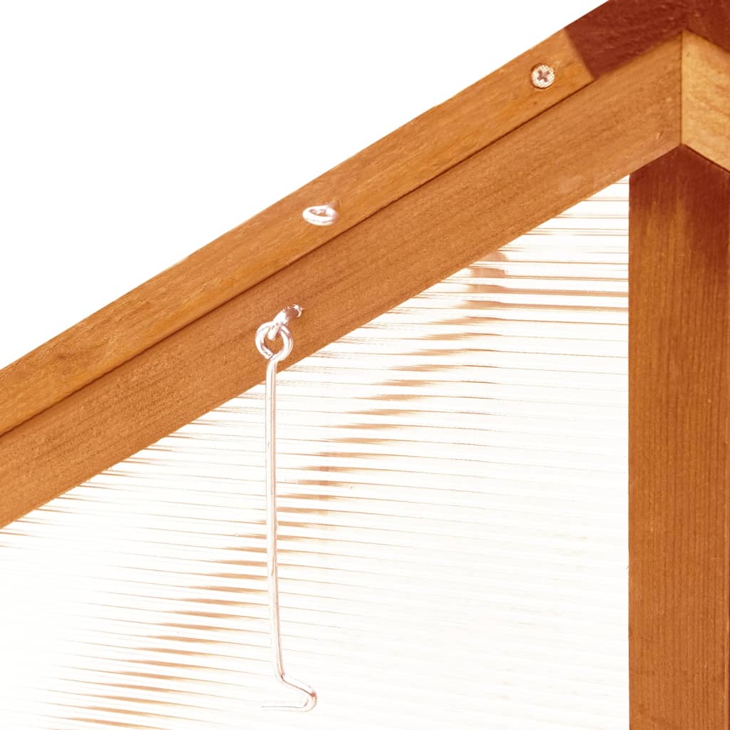 vidaXL Gewächshaus Braun 114x80x50 cm Tannenholz