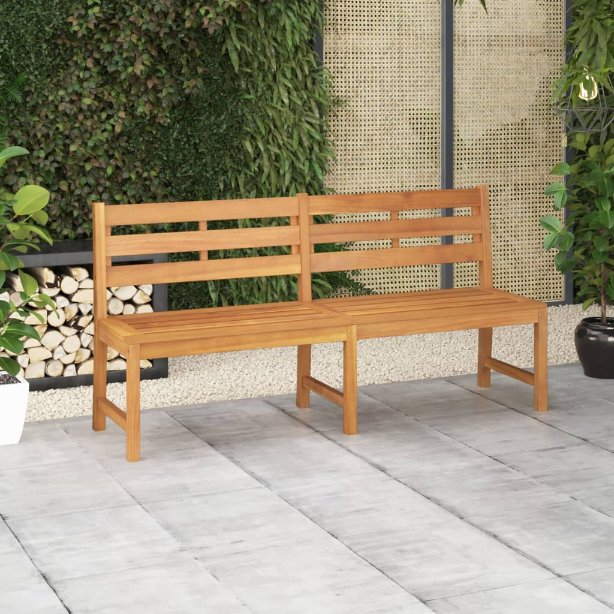 vidaXL Gartenbank 114 cm Massivholz Teak
