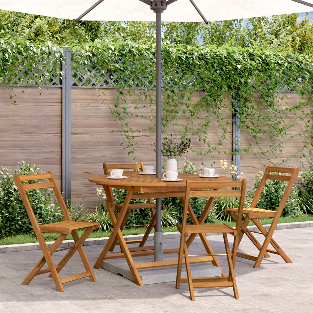 Klappbarer Gartentisch 60x60x75 cm Massivholz Akazie