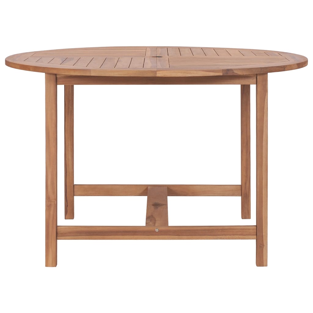 vidaXL Garten-Esstisch Ø110x75 cm Massivholz Teak