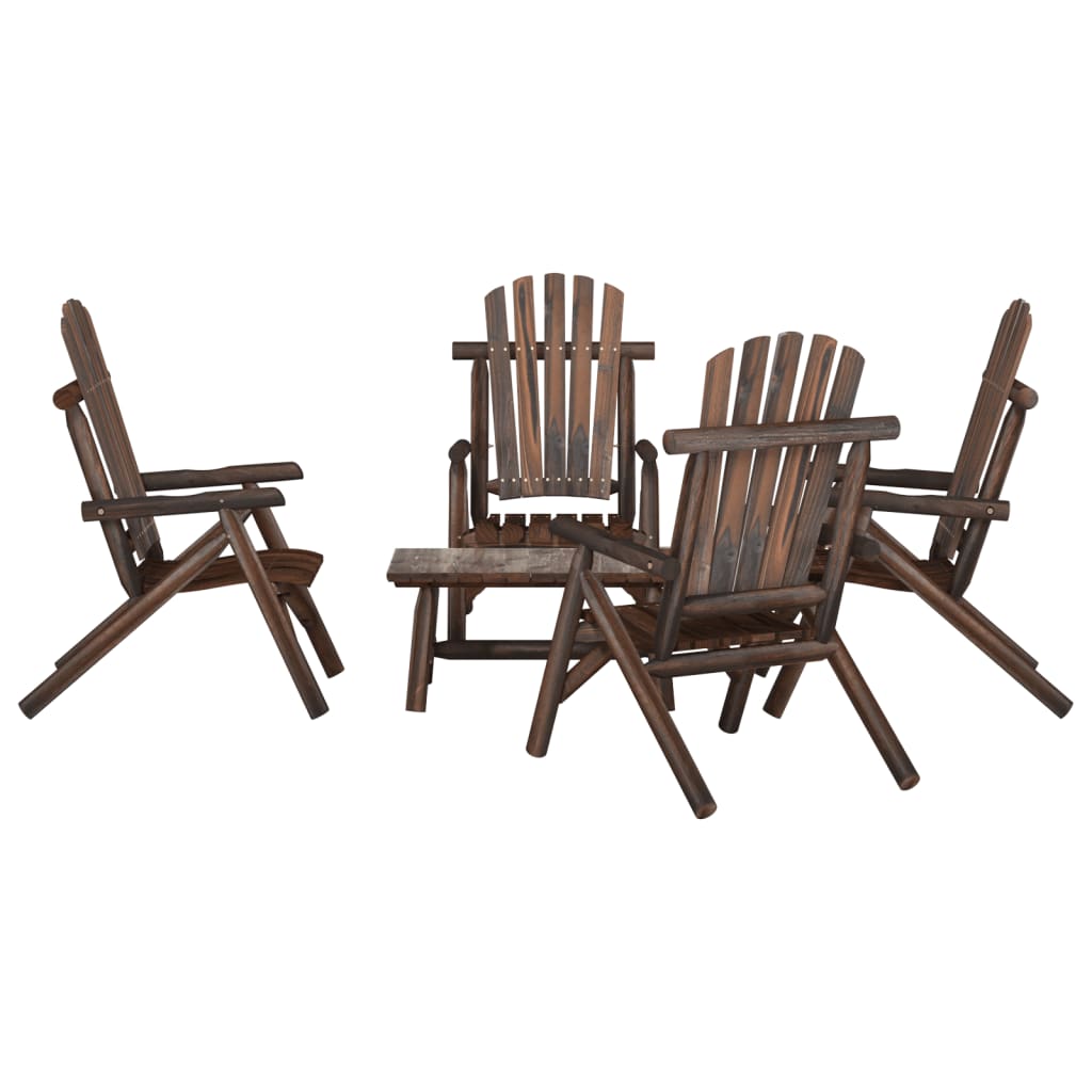 3-tlg. Garten-Lounge-Set Massivholz Fichte