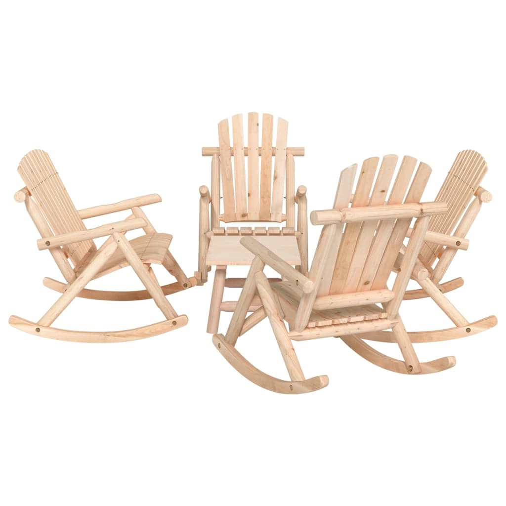 3-tlg. Garten-Lounge-Set Massivholz Fichte