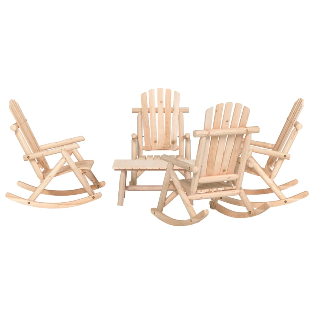 3-tlg. Garten-Lounge-Set Massivholz Fichte