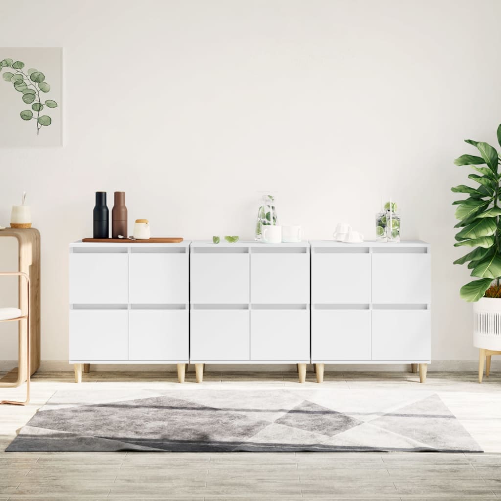 vidaXL Sideboards 2 Stk. Weiß 60x35x70 cm Holzwerkstoff