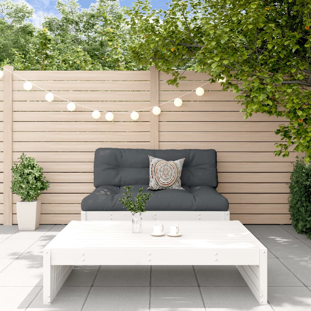 2-tlg. Garten-Lounge-Set mit Kissen Massivholz