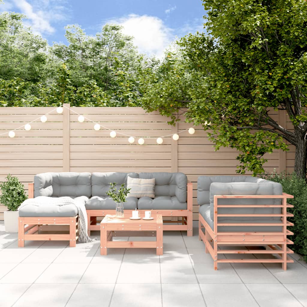 7-tlg. Garten-Lounge-Set Massivholz Kiefer
