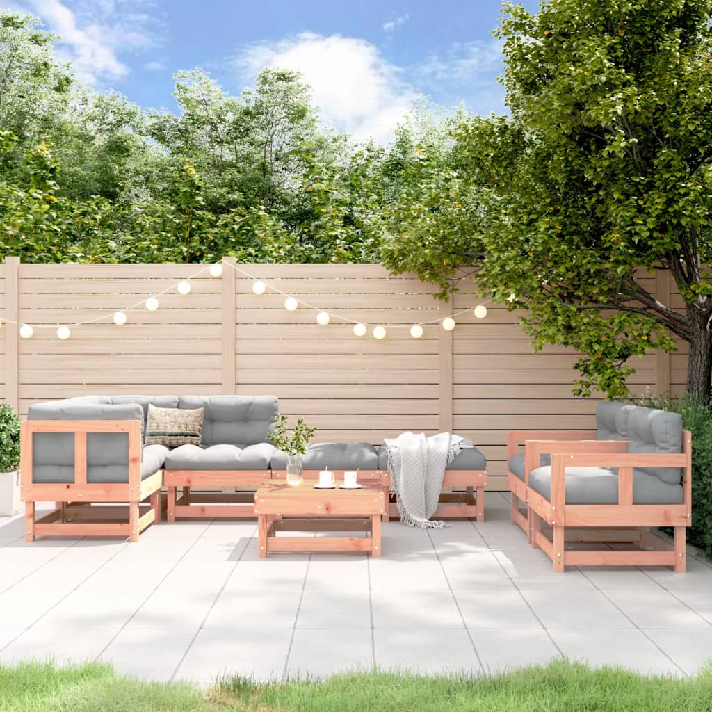 8-tlg. Garten-Lounge-Set Massivholz Kiefer