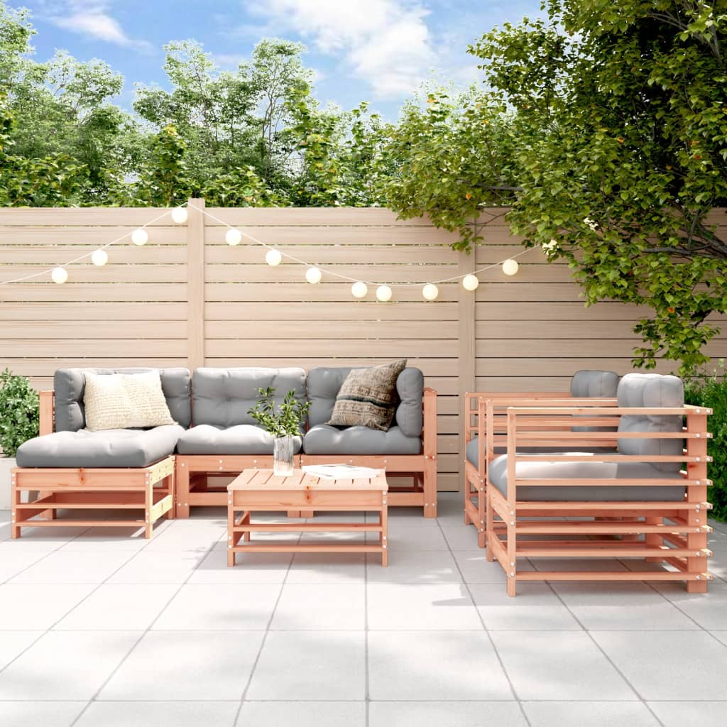 7-tlg. Garten-Lounge-Set Massivholz Kiefer