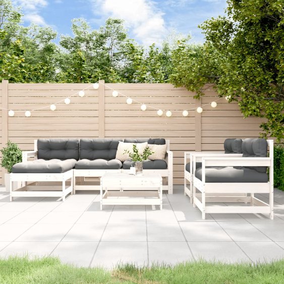 7-tlg. Garten-Lounge-Set Massivholz Kiefer