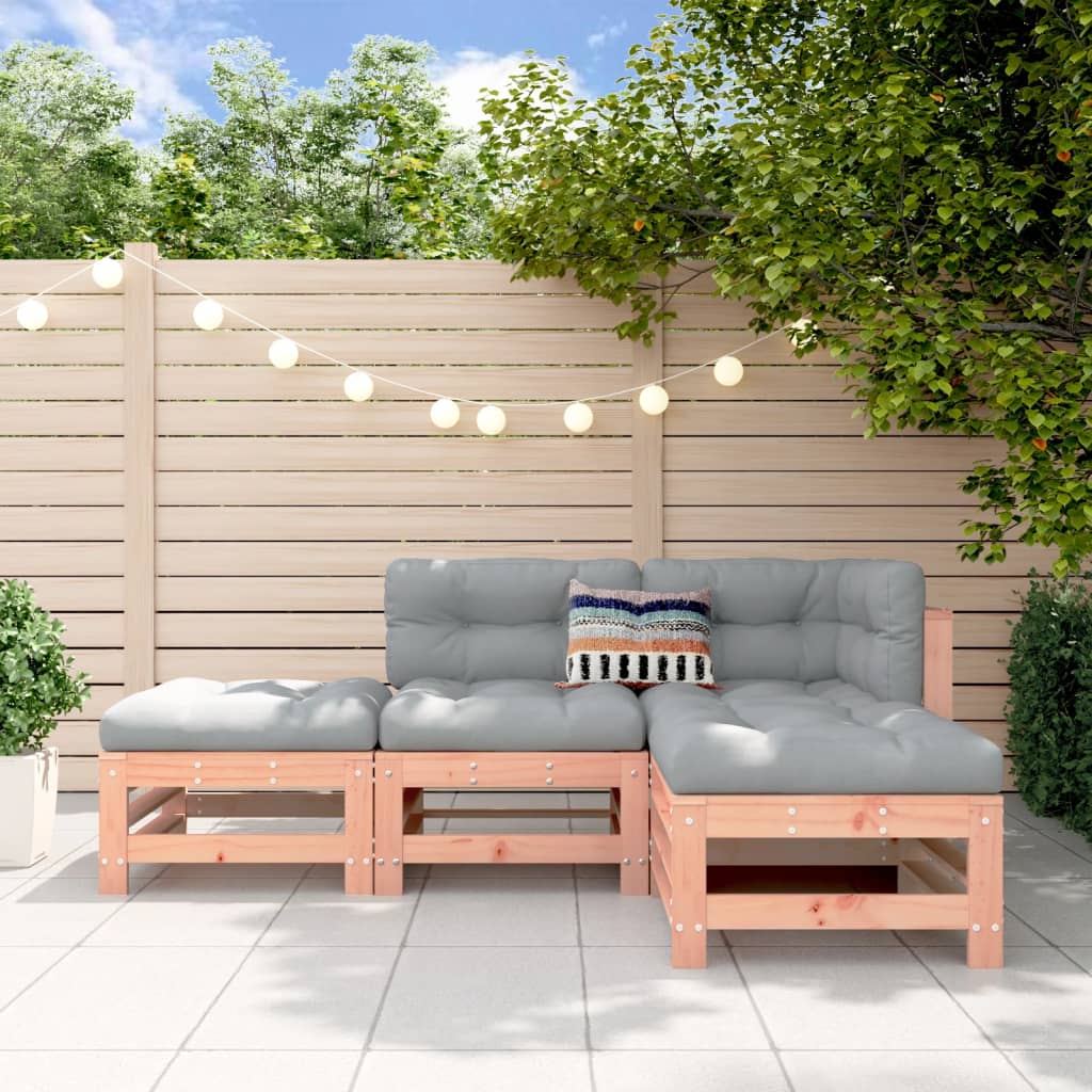 4-tlg. Garten-Lounge-Set Massivholz Kiefer