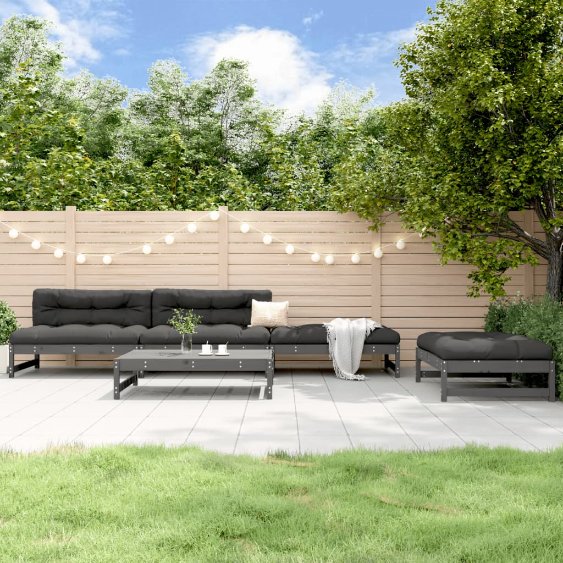5-tlg. Garten-Lounge-Set Massivholz Kiefer