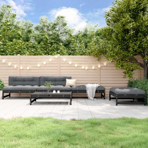 5-tlg. Garten-Lounge-Set Massivholz Kiefer