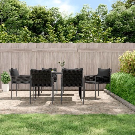 Gartenstühle mit Kissen 4 Stk. Braun 54x61x83 cm Poly Rattan