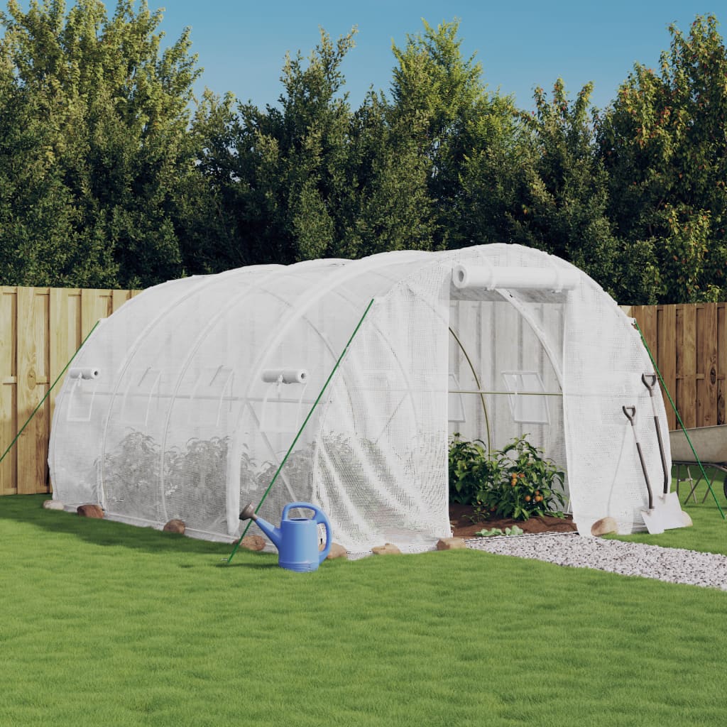 Gewächshaus mit Stahlrahmen Grün 12 m² 4x3x2 m